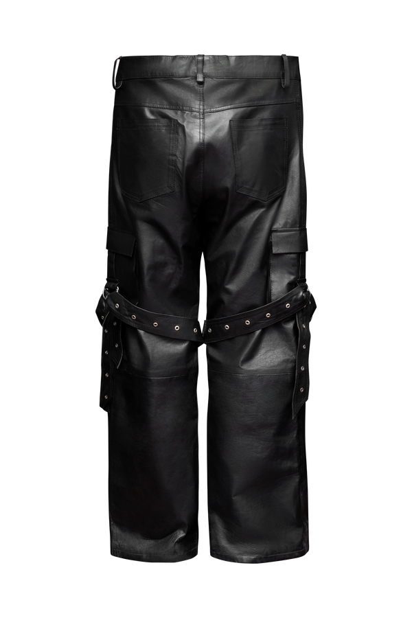 REVERIE NAPPA LEATHER CARGO PANTS