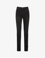 BOMBER BUTTON DENIM PANTS - VINTAGE BLACK