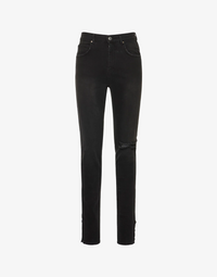 BOMBER BUTTON DENIM PANTS - VINTAGE BLACK