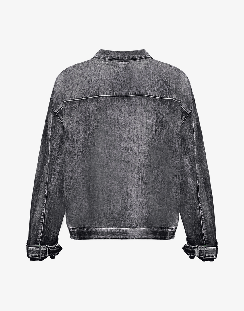 BOMBER DENIM JACKET - VINTAGE GREY