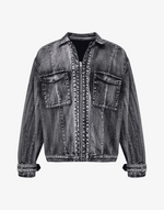 BOMBER DENIM JACKET - VINTAGE GREY