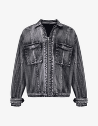 BOMBER DENIM JACKET - VINTAGE GREY