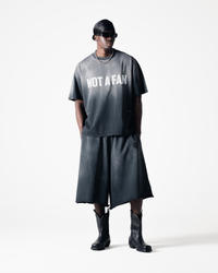 NOT A FAN T-SHIRT - FADED BLACK
