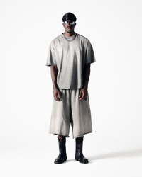 LOGO LONG SHORTS - FADED GREY
