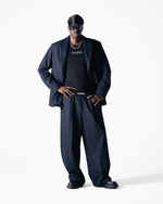 STRIPED TROUSERS - DARK BLUE