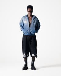 ZIP HOODIE - FADED BLUE
