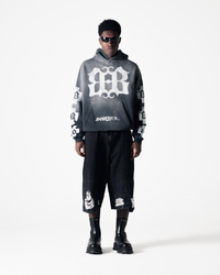 EMBLEM HOODIE - FADED BLACK