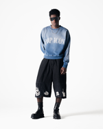 POP ICON CREWNECK - FADED BLUE