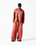 LOGO LONG SLEEVE T-SHIRT - NEON ORANGE