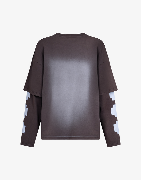 PLUS LONG SLEEVE T-SHIRT - BROWN