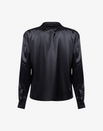SATIN SHIRT - BLACK