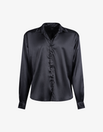 SATIN SHIRT - BLACK