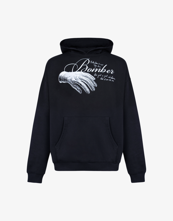 GLOVE HOODIE - BLACK