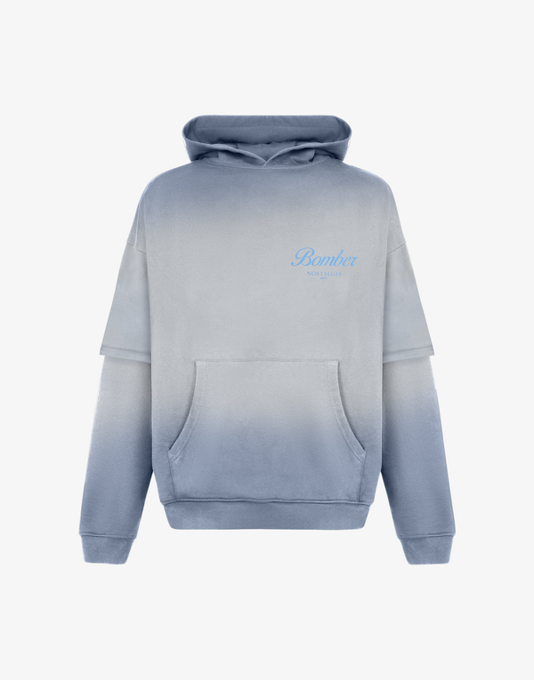 1997 DOUBLE SLEEVE HOODIE - BLUE