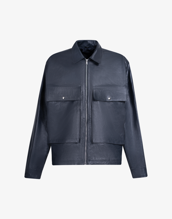 LEATHER JACKET - INDIGO