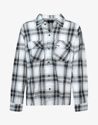 BOMBER FLANNEL SHIRT - CREAM