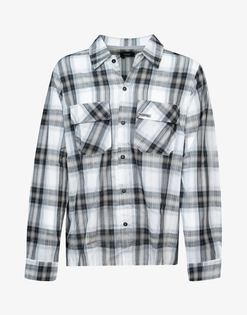 BOMBER FLANNEL SHIRT - CREAM