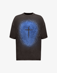 BOMBER BLUE CROWN T-SHIRT – VINTAGE BLACK