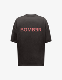 BOMBER PINK CROWN T-SHIRT – VINTAGE BLACK
