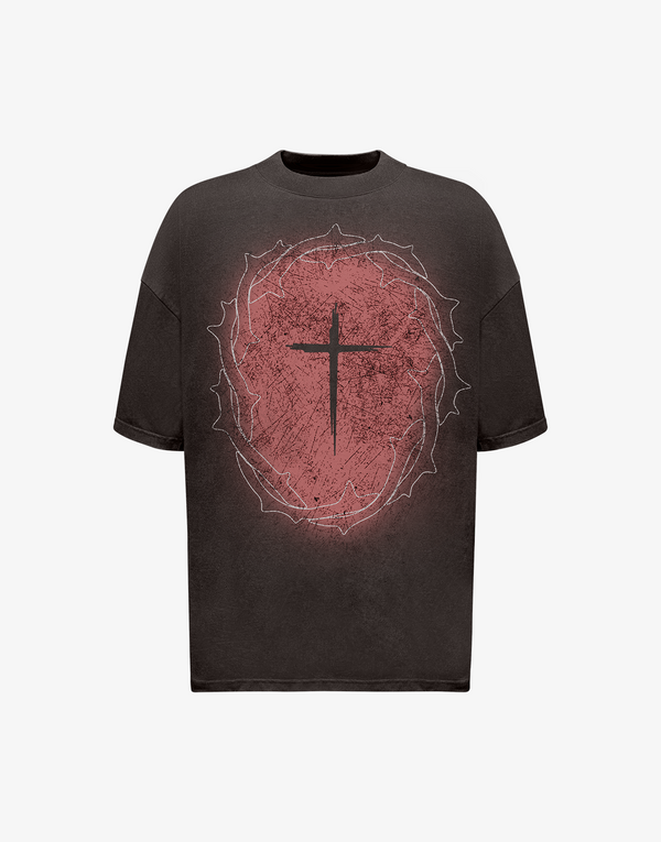 BOMBER PINK CROWN T-SHIRT – VINTAGE BLACK