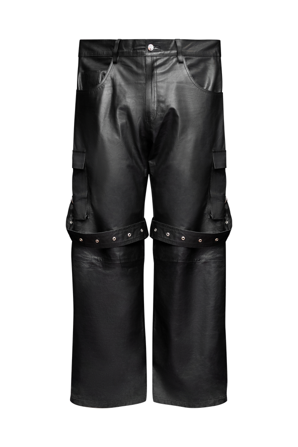 REVERIE NAPPA LEATHER CARGO PANTS