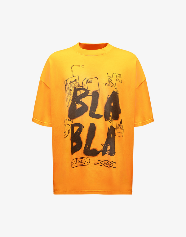 BOMBER BLA BLA T-SHIRT - ORANGE