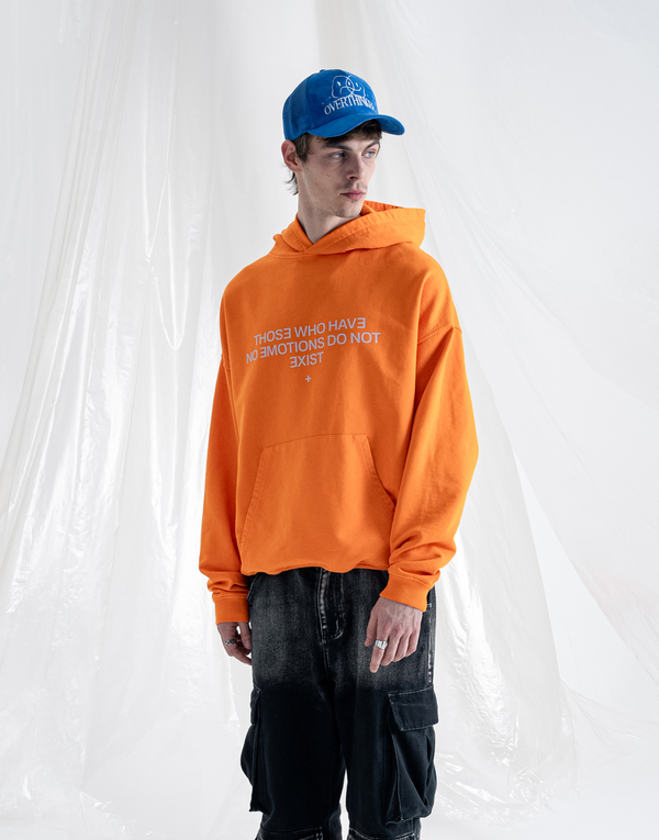 BOMBER QUOTE HOODIE - ORANGE
