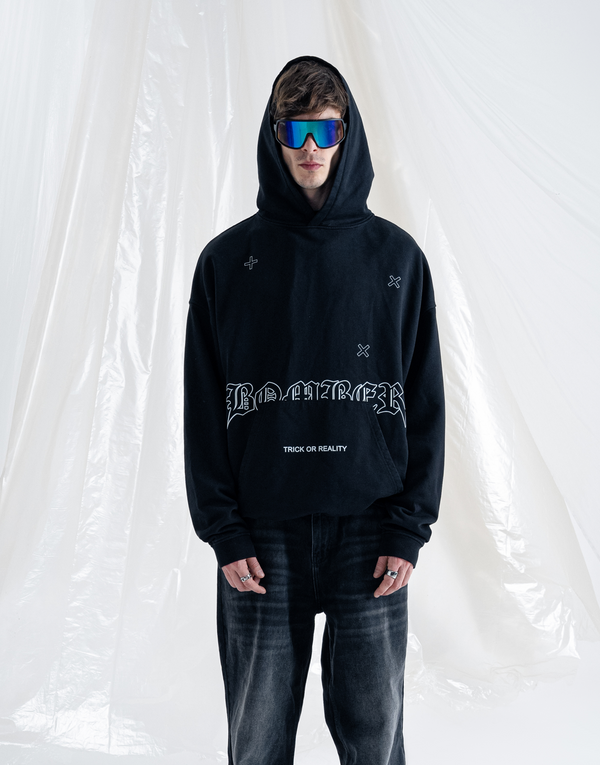 BOMBER PLUS HOODIE - BLACK