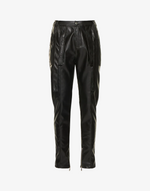 BOMBER LEATHER PANTS - BLACK