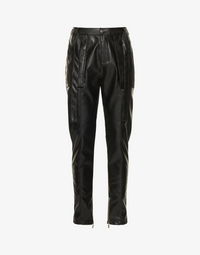 BOMBER LEATHER PANTS - BLACK