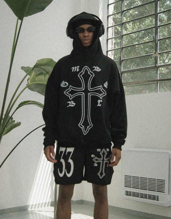 BOMBER AURA HOODIE - BLACK