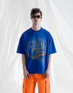 BOMBER EMOJI T-SHIRT - BLUE