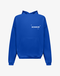 BOMBER LOGO HOODIE - BLUE