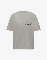 BOMBER LOGO T-SHIRT - CREAM