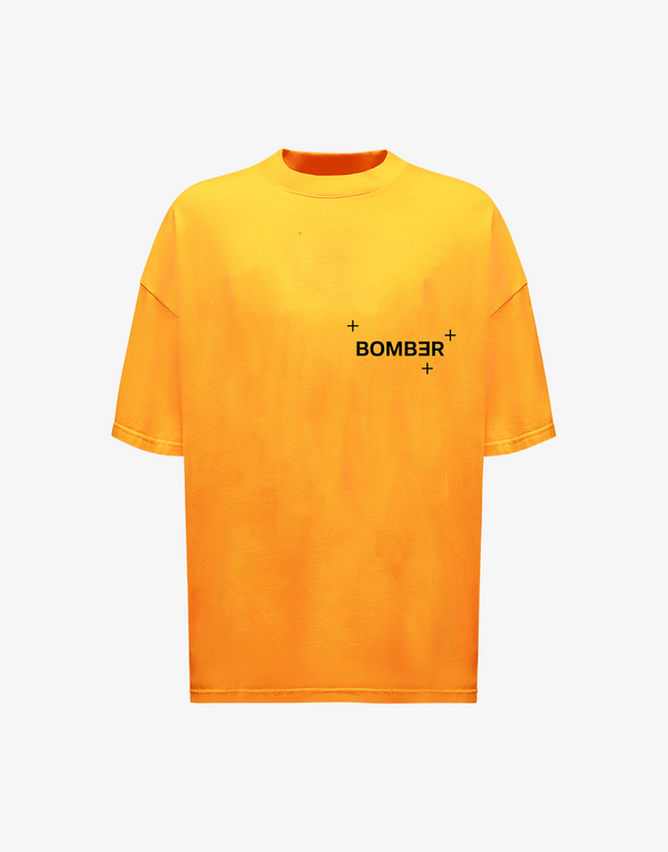 BOMBER LOGO T-SHIRT - ORANGE