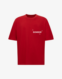 BOMBER LOGO T-SHIRT - RED