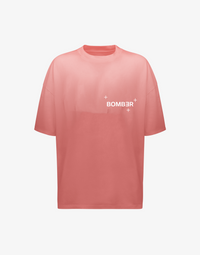 BOMBER LOGO T-SHIRT - SALMON