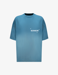 BOMBER LOGO T-SHIRT - SEA BLUE