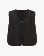BOMBER PUFFER VEST - BLACK