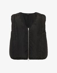 BOMBER PUFFER VEST - BLACK