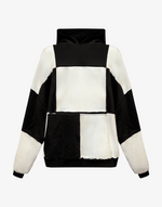 BOMBER CHESS HOODIE - BLACK / WHITE