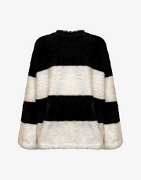 BOMBER STRIPED KNIT - BLACK / WHITE