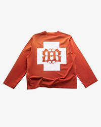 LOGO LONG SLEEVE T-SHIRT - NEON ORANGE