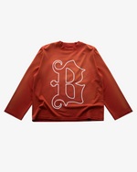 LOGO LONG SLEEVE T-SHIRT - NEON ORANGE