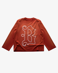 LOGO LONG SLEEVE T-SHIRT - NEON ORANGE