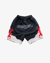 ASYMMETRICAL SHORTS - BLACK / CREAM