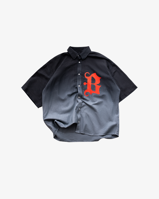 LOGO LONG SLEEVE SHIRT - OMBRE BLACK