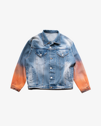 DENIM JACKET - BLUE / ORANGE