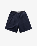 STRIPED SHORT TROUSERS - DARK BLUE