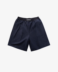 STRIPED SHORT TROUSERS - DARK BLUE